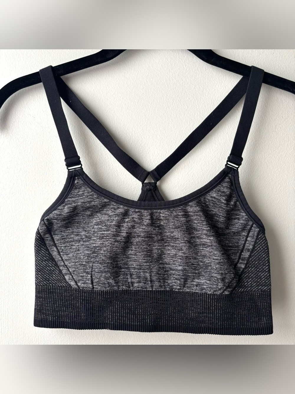 All in Motion black and grey racerback sports bra - Picture 3 of 6
